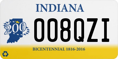 IN license plate 008QZI