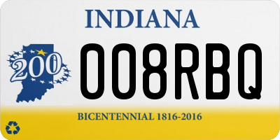 IN license plate 008RBQ