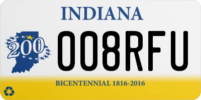 IN license plate 008RFU