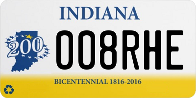 IN license plate 008RHE