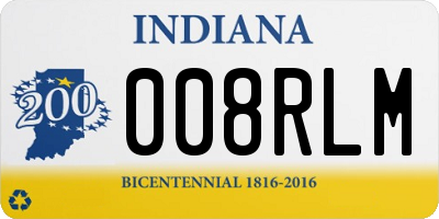 IN license plate 008RLM