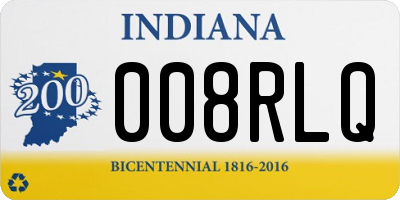 IN license plate 008RLQ