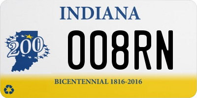 IN license plate 008RN