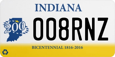 IN license plate 008RNZ