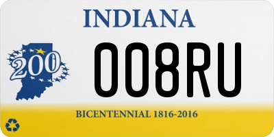 IN license plate 008RU