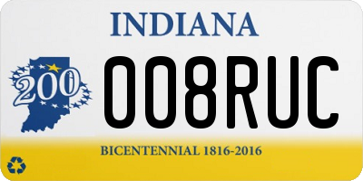 IN license plate 008RUC