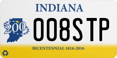 IN license plate 008STP