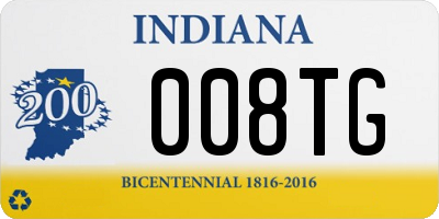 IN license plate 008TG