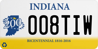 IN license plate 008TIW