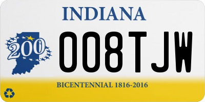 IN license plate 008TJW
