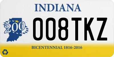 IN license plate 008TKZ