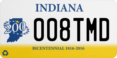 IN license plate 008TMD