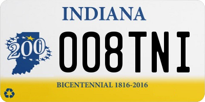 IN license plate 008TNI