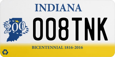 IN license plate 008TNK