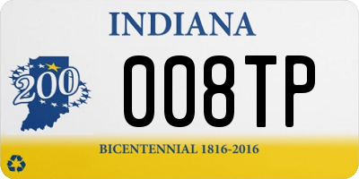 IN license plate 008TP