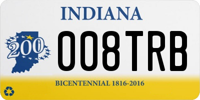 IN license plate 008TRB