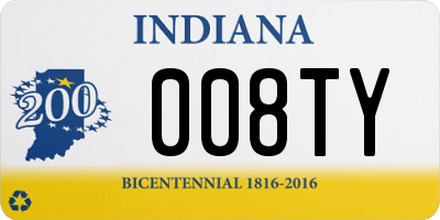 IN license plate 008TY