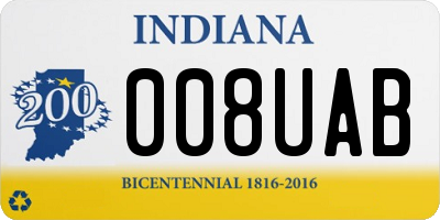 IN license plate 008UAB