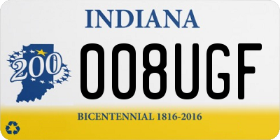 IN license plate 008UGF