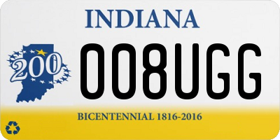 IN license plate 008UGG