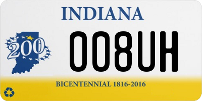 IN license plate 008UH