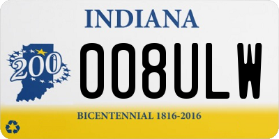 IN license plate 008ULW