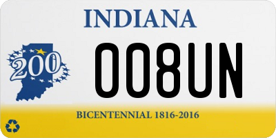 IN license plate 008UN