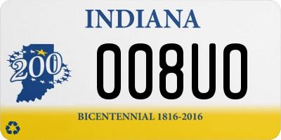 IN license plate 008UO