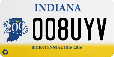 IN license plate 008UYV