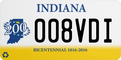 IN license plate 008VDI