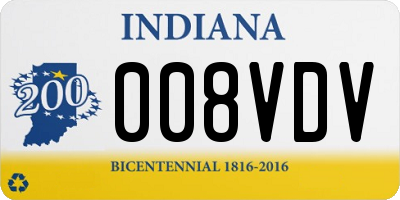 IN license plate 008VDV