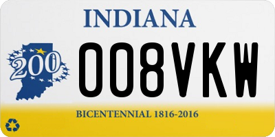 IN license plate 008VKW