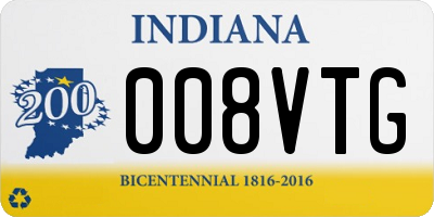 IN license plate 008VTG