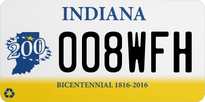 IN license plate 008WFH