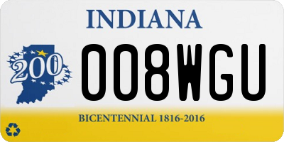 IN license plate 008WGU