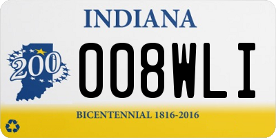 IN license plate 008WLI