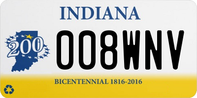IN license plate 008WNV