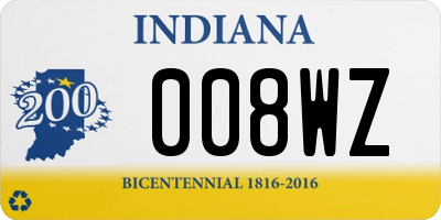 IN license plate 008WZ