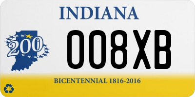 IN license plate 008XB