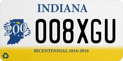 IN license plate 008XGU