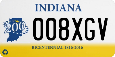 IN license plate 008XGV