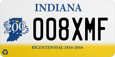 IN license plate 008XMF