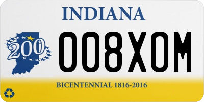 IN license plate 008XOM