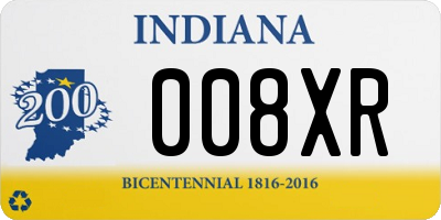 IN license plate 008XR