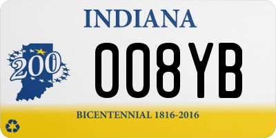 IN license plate 008YB