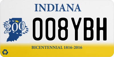 IN license plate 008YBH