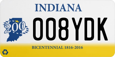 IN license plate 008YDK