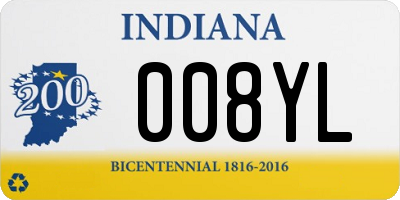 IN license plate 008YL