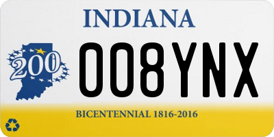 IN license plate 008YNX