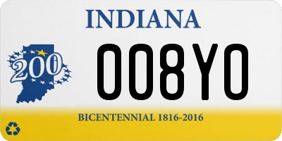 IN license plate 008YO